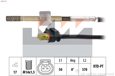 czujnik, temperatura spalin KW 422 173