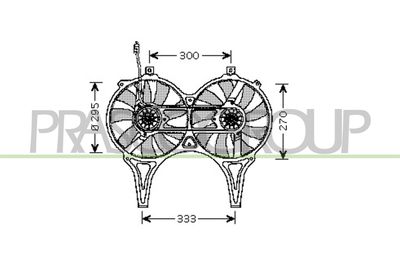 Větrák, chlazení motoru PRASCO ME035F003