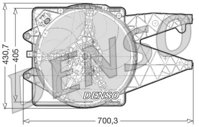 DENSO DER01020 Вентилятор системи охолодження двигуна для ALFA ROMEO (Альфа-ромео)