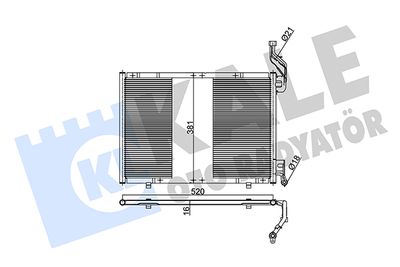 KALE OTO RADYATÖR 350580 Радиатор кондиционера для FORD FIESTA VI (CB1, CCN)