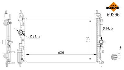 RADIATOR RACIRE MOTOR NRF 59266 4