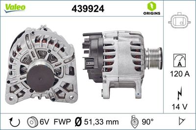 Генератор VALEO 439924 для NISSAN QASHQAI