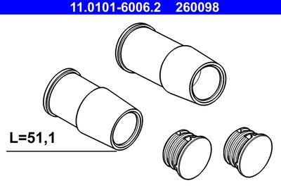 Guide Sleeve Kit, brake caliper 11.0101-6006.2