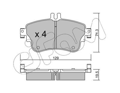 Комплект тормозных колодок, дисковый тормоз 822-964-0