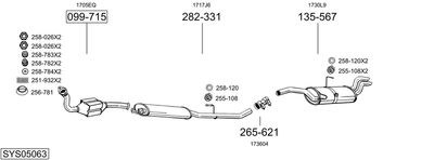 Układ wydechowy BOSAL SYS05063