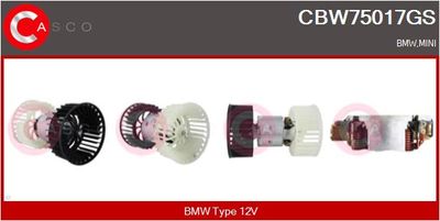 Вентилятор салона CASCO CBW75017GS для BMW Z3