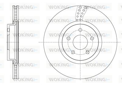 WOKING D61561.10 Тормозные диски  для FORD KUGA II (DM2) 2.0 TDCi 4x4