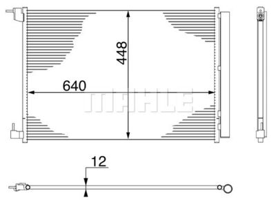 MAHLE AC 412 000S Радиатор кондиционера  для MERCEDES-BENZ eSPRINTER (Мерседес Еспринтер)