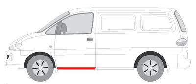 Dorpel aan autozijde Links/Rechts past: HYUNDAI H-1 / STAREX / H200 06.97-01.04