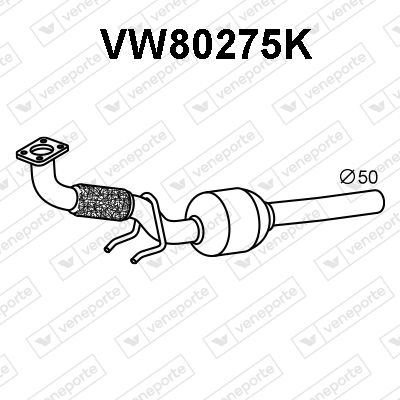 VENEPORTE VW80275K Катализатор для VW BORA I (1J2) 1.9 SDI