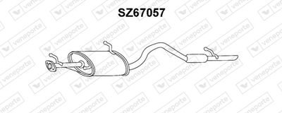 VENEPORTE SZ67057 Глушитель выхлопных газов  для SUZUKI GRAND VITARA I (FT, HT) 2.5 V6 24V 4x4 (TD62, SQ 625)