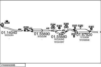 SISTEM DE ESAPAMENT MTS VW0009269B001649