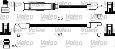Комплект проводов зажигания VALEO 346622 для AUDI QUATTRO