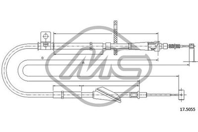 Тросик, cтояночный тормоз Metalcaucho 83347 для SUZUKI ALTO