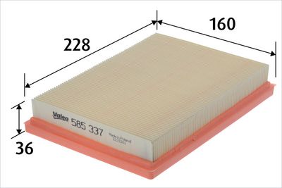 въздушен филтър VALEO 585337