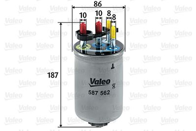 Топливный фильтр VALEO 587562 для JAGUAR S-TYPE