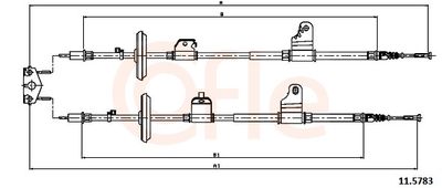 Cable Pull, parking brake 92.11.5783