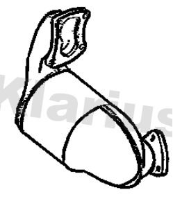 KLARIUS 322827 Катализатор для RENAULT CLIO III (BR0/1, CR0/1) 1.5 dCi (BR1C, CR1C)