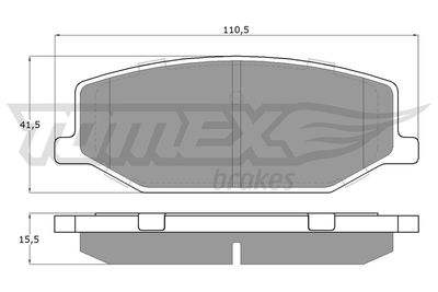 Комплект тормозных колодок, дисковый тормоз TOMEX Brakes TX 19-36 для MAZDA AZ