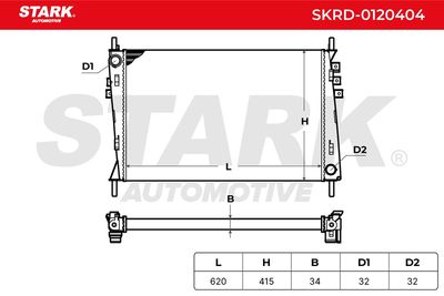 радиатор, охлаждане на двигателя STARK SKRD-0120404