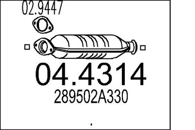 Катализатор MTS 04.4314 для HYUNDAI MATRIX