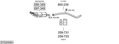 Układ wydechowy BOSAL SYS24064