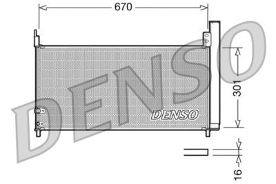 DENSO DCN50037 Радиатор кондиционера  для TOYOTA PRIUS (Тойота Приус)
