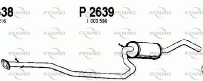 FENNO P2639 Глушитель выхлопных газов  для MAZDA 121 III (JASM, JBSM) 1.3