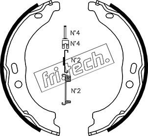 Zestaw szczęk hamulcowych, hamulec postojowy FRI.TECH. 1034.118K