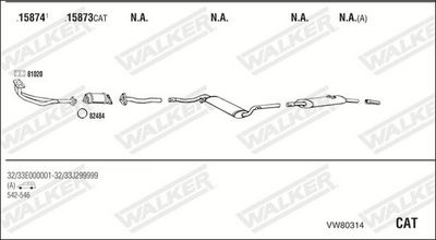 Изпускателна система WALKER VW80314