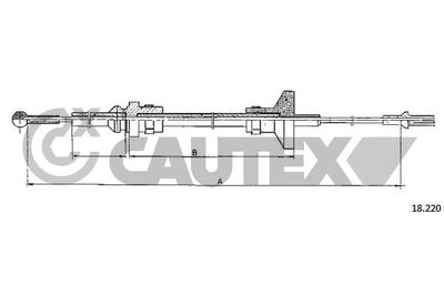 Трос, управление сцеплением CAUTEX 763191 для CHRYSLER VOYAGER