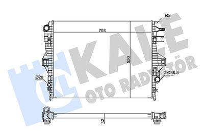Радиатор, охлаждение двигателя KALE OTO RADYATÖR 345865 для VW TOUAREG