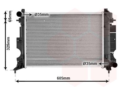 Радиатор, охлаждение двигателя VAN WEZEL 47002026 для SAAB 9-3