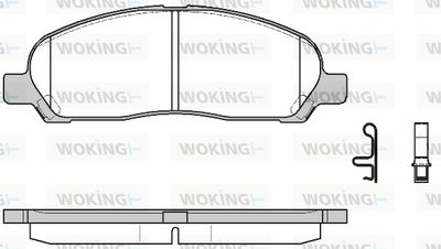Комплект тормозных колодок, дисковый тормоз WOKING P10203.02 для MITSUBISHI SPACE