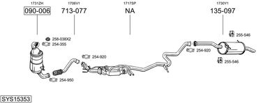 Układ wydechowy BOSAL SYS15353