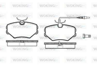 WOKING P4003.02 Тормозные колодки и сигнализаторы  для PEUGEOT 405 II (4B) 2.0 T 16 X4