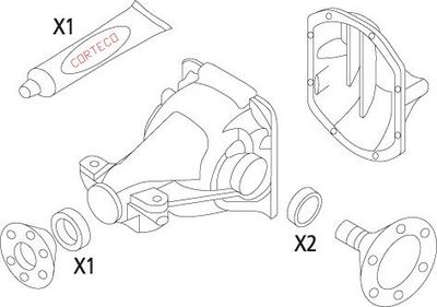 CORTECO Dichtungssatz, Differential
