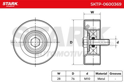 обтящна ролка, пистов ремък STARK SKTP-0600369