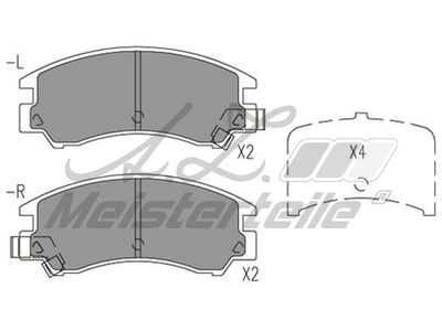 комплект спирачно феродо, дискови спирачки A.Z. Meisterteile AZMT-44-022-2322