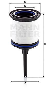 Топливный фильтр MANN-FILTER PU 7008 z KIT для AUDI A8