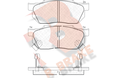 Комплект тормозных колодок, дисковый тормоз R BRAKE RB0494 для HONDA PRELUDE