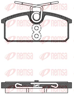 Комплект тормозных колодок, дисковый тормоз REMSA 1424.00 для RENAULT TWIZY