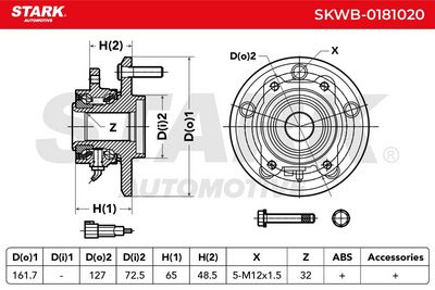 комплект колесен лагер STARK SKWB-0181020