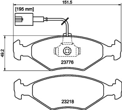 Комплект тормозных колодок, дисковый тормоз MINTEX MDB2617 для FIAT ALBEA