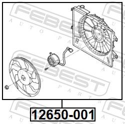 VENTILATOR RADIATOR FEBEST 12650001 1