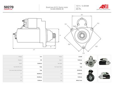Starter AS-PL S0270