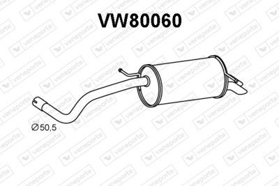 Глушитель выхлопных газов конечный VENEPORTE VW80060 для VW FOX