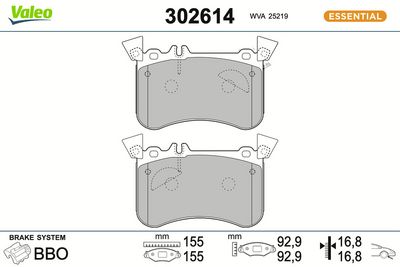 SET PLACUTE FRANA FRANA DISC VALEO 302614