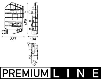 Expansietank, koelvloeistof - CRT32000P - MAHLE