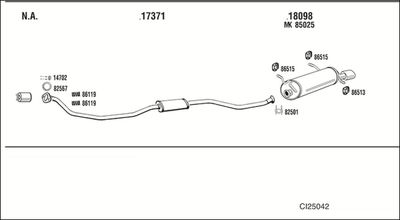 Układ wydechowy WALKER CI25042